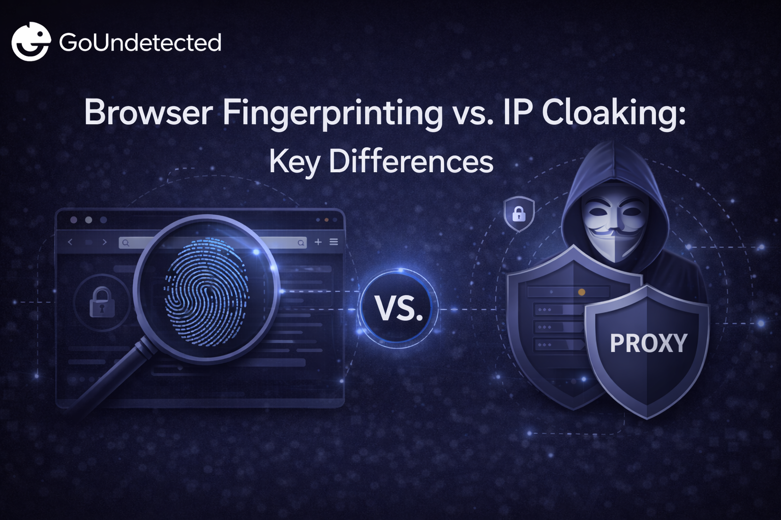 browser fingerprinting, IP cloaking, proxies, VPN, fingerprint spoofing ...